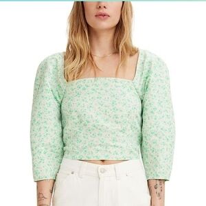 LEVI'S the statement blouse long-sleeve floral top size M NWT!!